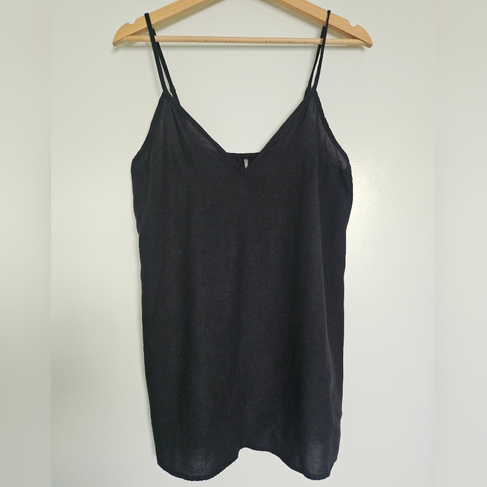 Free People Womens Tank Top Blouse Camisole Spaghetti Strap Black Sz XS